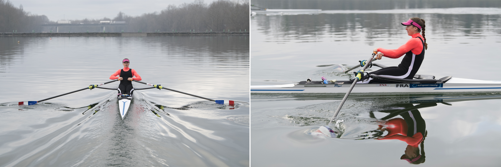 Claire Bove - entrainement aviron